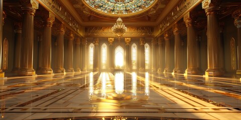 Obraz premium Ornate Baroque Barocco Marble Ceiling Design with Intricate Non-Linear Accents Depicting Classic Elegance and Architectural Beauty