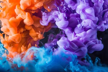 Obraz premium Acrylic colors and ink in water. Abstract background. Isolated. Collection.
