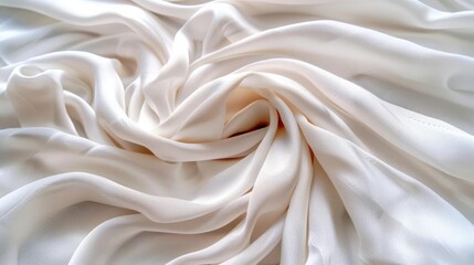 Obraz premium White fabric texture background with soft folds and wrinkles, art style elegant