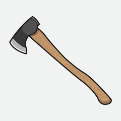 Vector illustration Axe. Vector design Battle Axe. Medieval Battle Axe Vector Cartoon design illustration and icon for website, digital and print