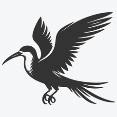 Majestic Tropicbird Silhouette, A Stunning Symbol of Tropical Elegance