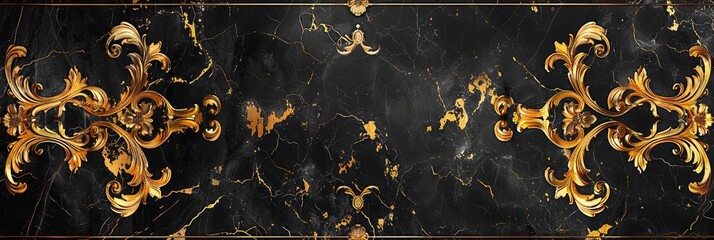 Baroque, Barocco Ornate Marble Ceiling Non-Linear Reformation Design with Intricate Accents Depicting Classic Elegance and Architectural Beauty