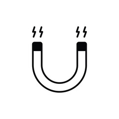 Magnet icon design with white background stock illustration