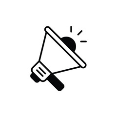 Megaphone icon design with white background stock illustration