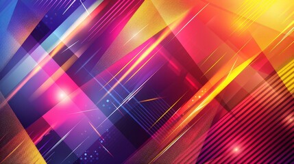 Obraz premium An abstract geometric background with vibrant colors and sharp lines, ideal for adding a modern and dynamic touch to your designs.