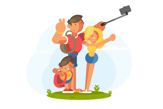 Family Vacation Selfie Moment