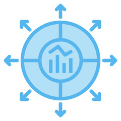 Market Penetration Icon For Design Element