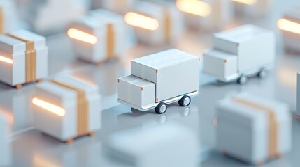 Efficient rapid delivery service, highlighting strategic allocation and quick turnaround, cutting-edge logistics technology in action