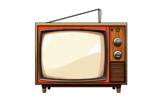 
Vintage television PNG style with transparent background for retro-themed digital projects and design applications - Powered by Adobe