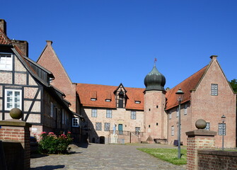 Naklejka premium Historical Castle in the Town Bad Bederkesa, Lower Saxony