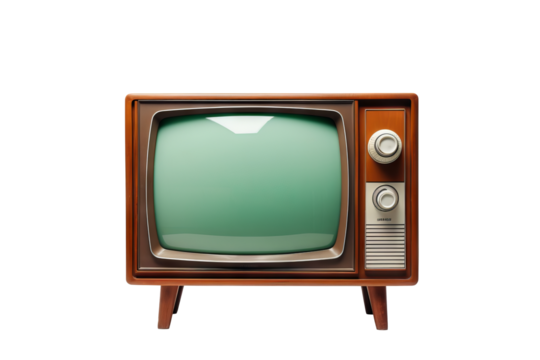 
Vintage television PNG style with transparent background for retro-themed digital projects and design applications