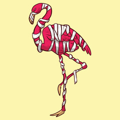 halloween flamingo mummy © ricgilar