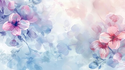 An elegant floral background with delicate blossoms and soft hues, suitable for romantic and feminine designs.