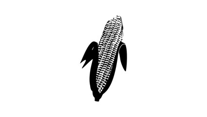 corn sign, black isolated silhouette