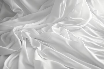 Obraz premium white fabric soft background copy space