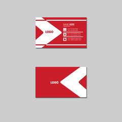 Creative business card with elegant red and white concept