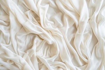 Fototapeta premium white fabric soft background copy space