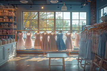 Children's fashion. Beautiful dress for a girl.