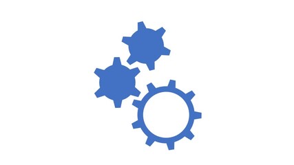 cogwheel gear spinning around animation video. cog wheel icon turning animated background teamwork concept 