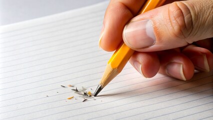 Pencil writing on paper