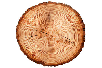 Obraz premium Wooden Circle Cutout with Transparent PNG Background for Creative Design Projects