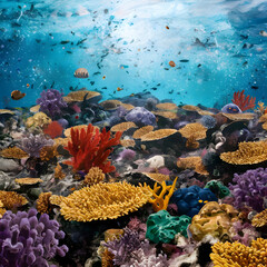 Obraz premium Beneath the Waves: Coral Kingdom