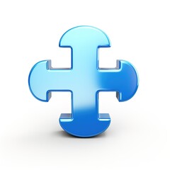 Obraz premium blue cross icon