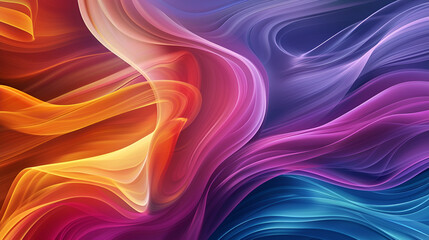 Obraz premium Bright Abstract Background with Smooth Fractal Waves, Modern wavy colored background, Dynamic abstact minimal modern background