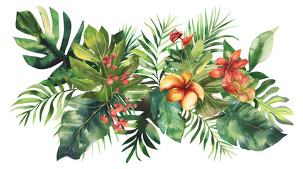 Obraz premium A colorful bouquet of flowers with a green leafy background