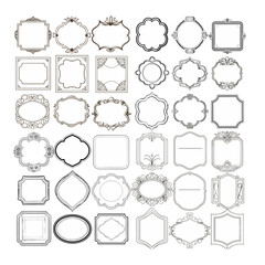 Ornamental Frames Collection. Decorative, Vintage, Vector, Design