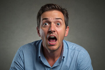 shocked man ,draw ,logo 