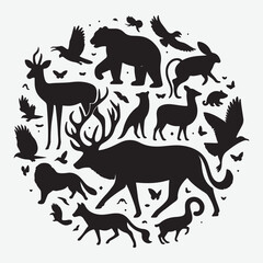 Animal cartoon vector template