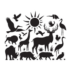Animal cartoon vector template