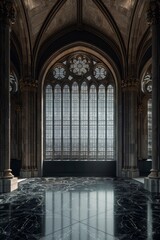 Obraz premium Baroque, Barocco Ornate Marble Ceiling Non-Linear Reformation Design with Intricate Accents Depicting Classic Elegance and Architectural Beauty