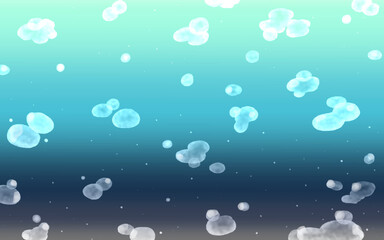 bubbles in water,wallpaper background bubbles in deep ocean water watercolor illustration hand drawn 
