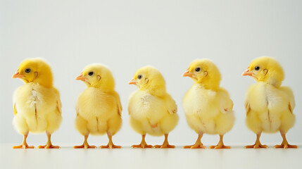 Fototapeta premium yellow broiler, on white background, Ai generated Images