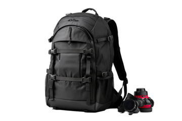 High-resolution backpack PNG mockup with transparent background for product design and branding presentations