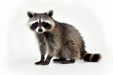 Obraz premium raccoon white background