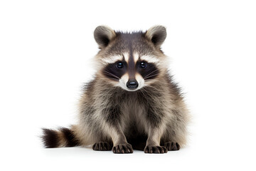 Obraz premium raccoon white background