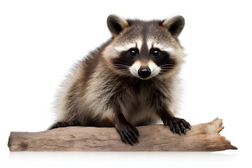 raccoon white background