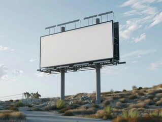 Fototapeta premium Outdoor billboard blank mockup background ai generated