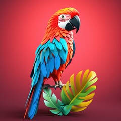 Fototapeta premium blue and yellow macaw