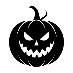 halloween pumpkin black vector silhouette