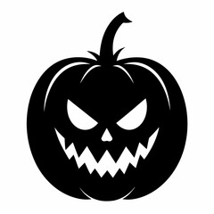 halloween pumpkin black vector silhouette