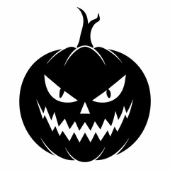 halloween pumpkin black vector silhouette