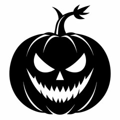 halloween pumpkin black vector silhouette