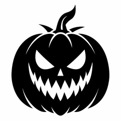 halloween pumpkin black vector silhouette