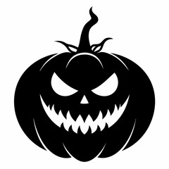 halloween pumpkin black vector silhouette