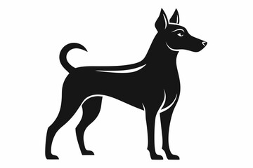 Bella dog black silhouette vector, Dogs and puppies in different breed, Bella, corgi, golden retriever, puppy, bulldog, retriever, 
