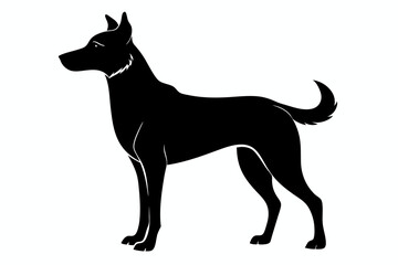 Bella dog black silhouette vector, Dogs and puppies in different breed, Bella, corgi, golden retriever, puppy, bulldog, retriever, 
